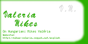 valeria mikes business card
